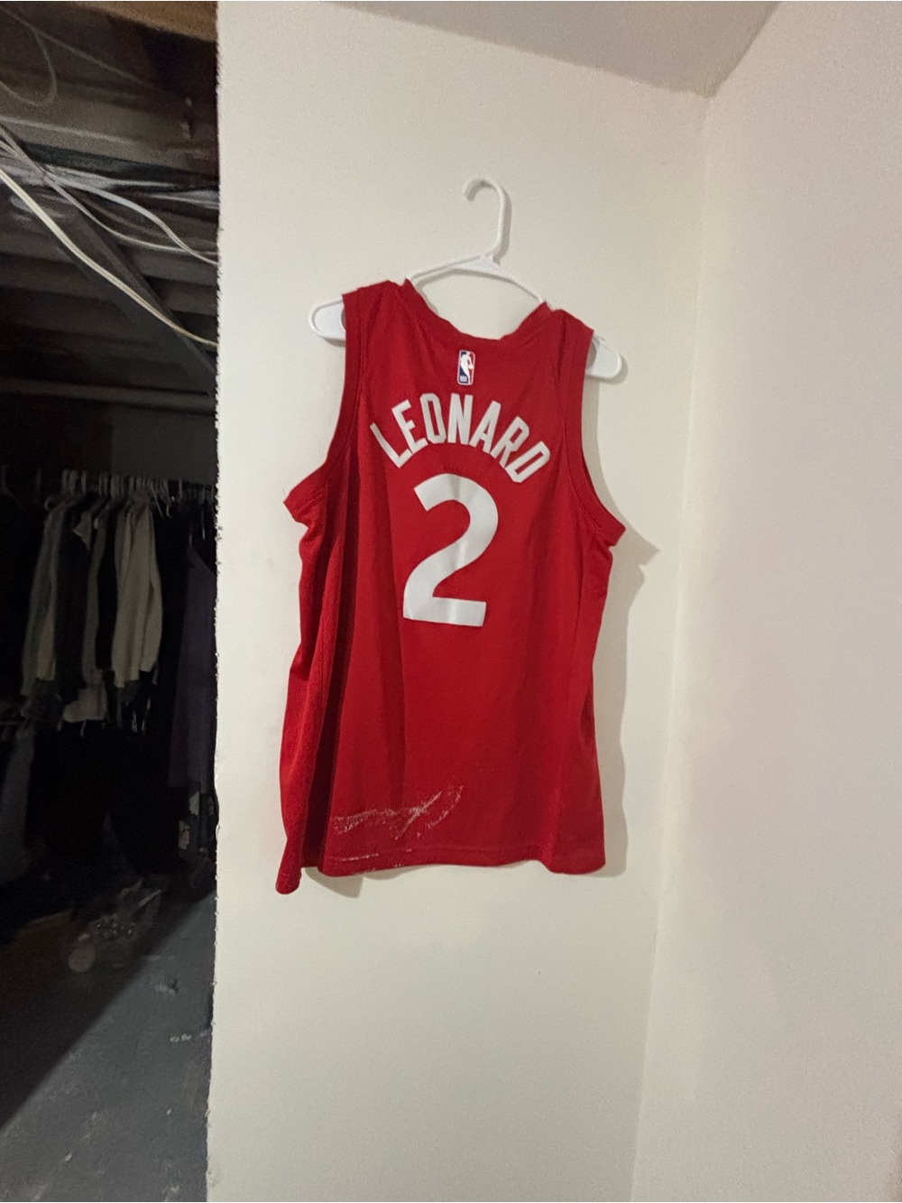 Nike Red Leonard #2 Basketball Jersey